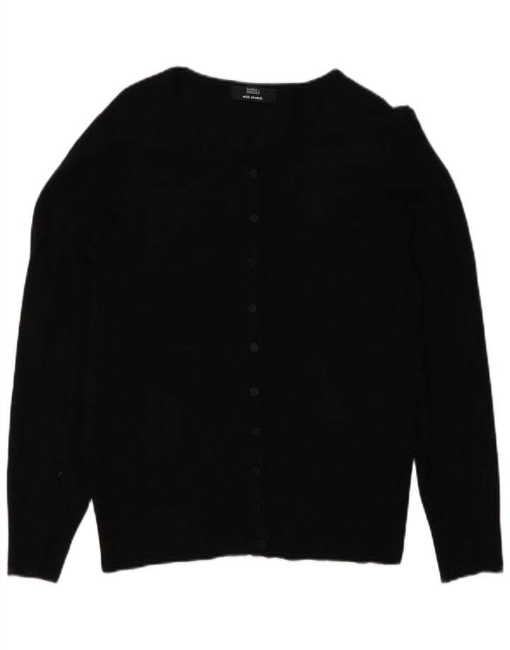 Maglione cardigan da donna Marks & Spencer UK 12 viscosa nera media