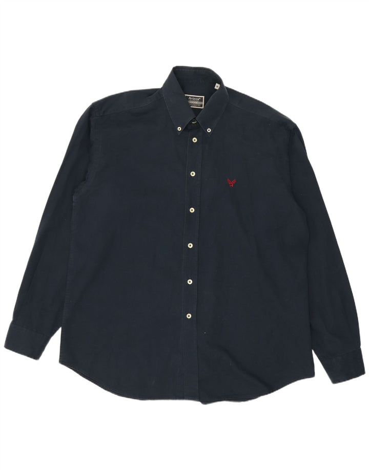 Camicia da uomo Avirex in cotone blu navy medio
