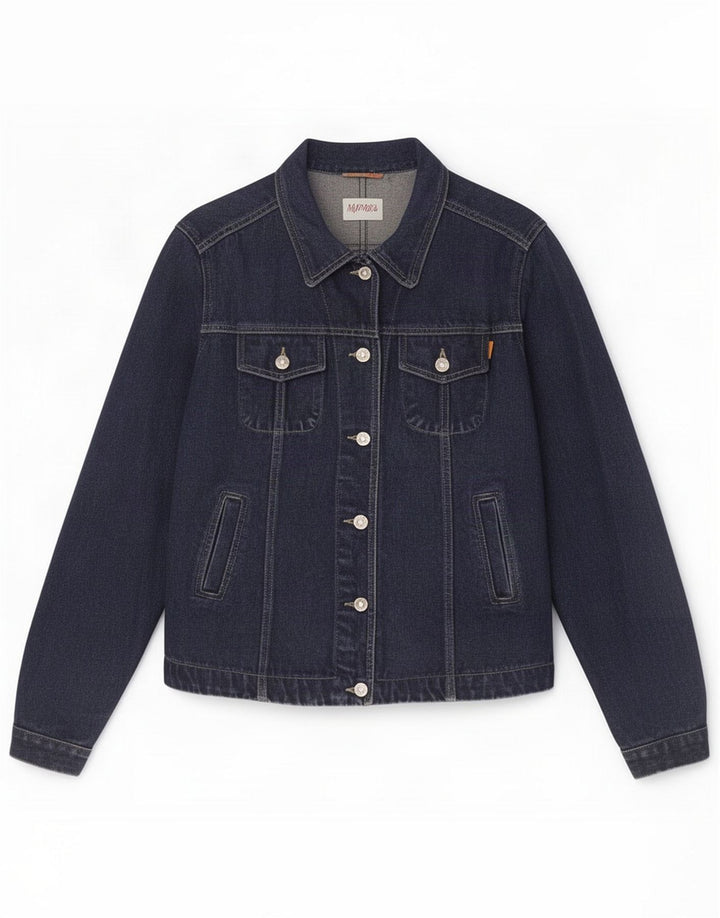 WITBOY Giacca di jeans da donna UK 18 XL Blu navy Cotone