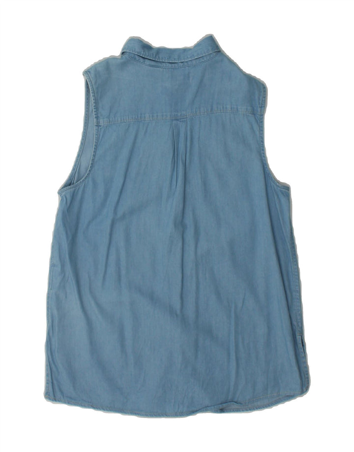 LEVI'S Womens Sleeveless Denim Shirt UK 6 XS Blue Vintage Levi's and Second-Hand Levi's from Messina Hembry 