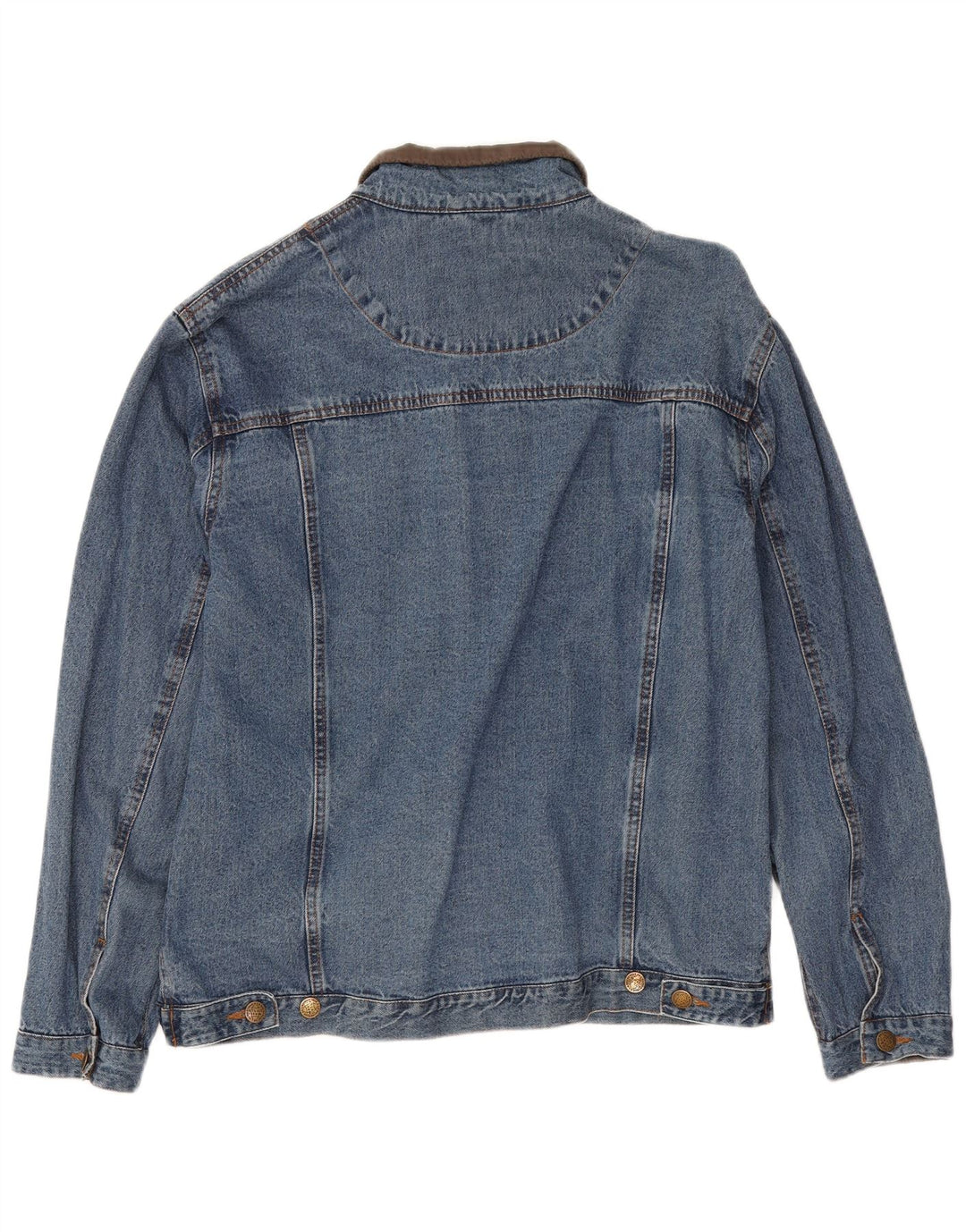 Atlas For Men Giacca di jeans da uomo UK 40 Large Blu Cotone