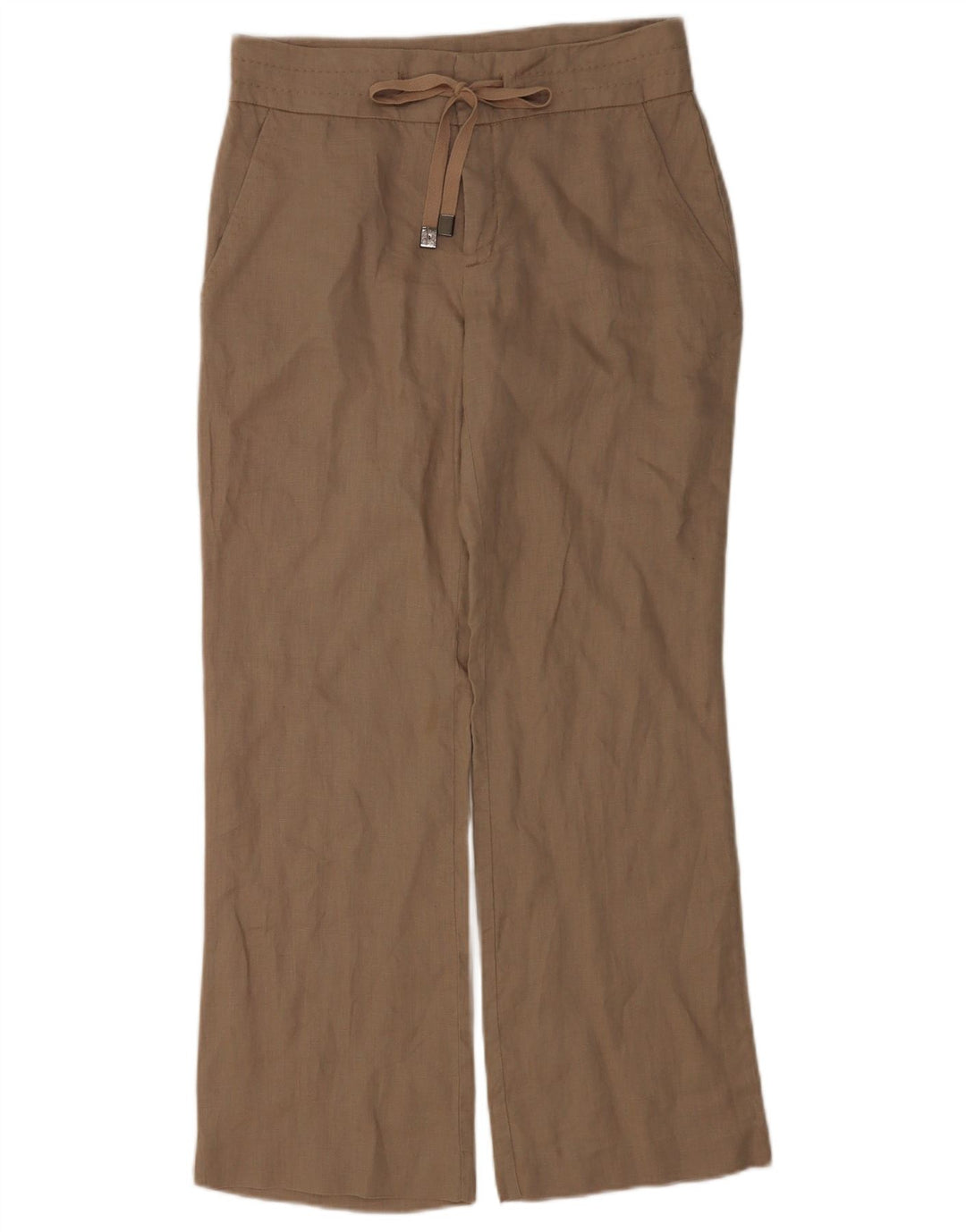 Pantaloni dritti da donna Zara medi W28 L29 Lino beige