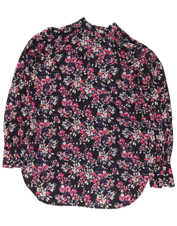 Camicetta asimmetrica da donna French Connection Top UK 8 Piccolo blu navy floreale