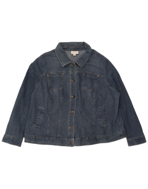 Giacca di jeans autografa da donna Marks & Spencer UK 20 2XL cotone blu