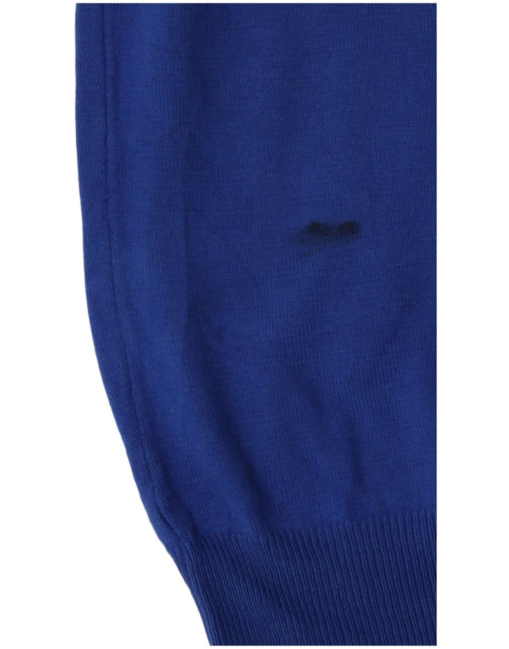Maglione maglione girocollo da uomo Zara in cotone blu medio