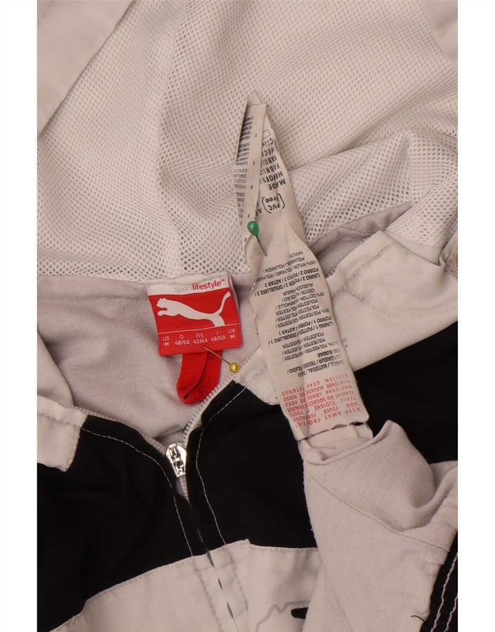 Giacca sportiva da uomo con cappuccio grafico Puma, color grigio medio