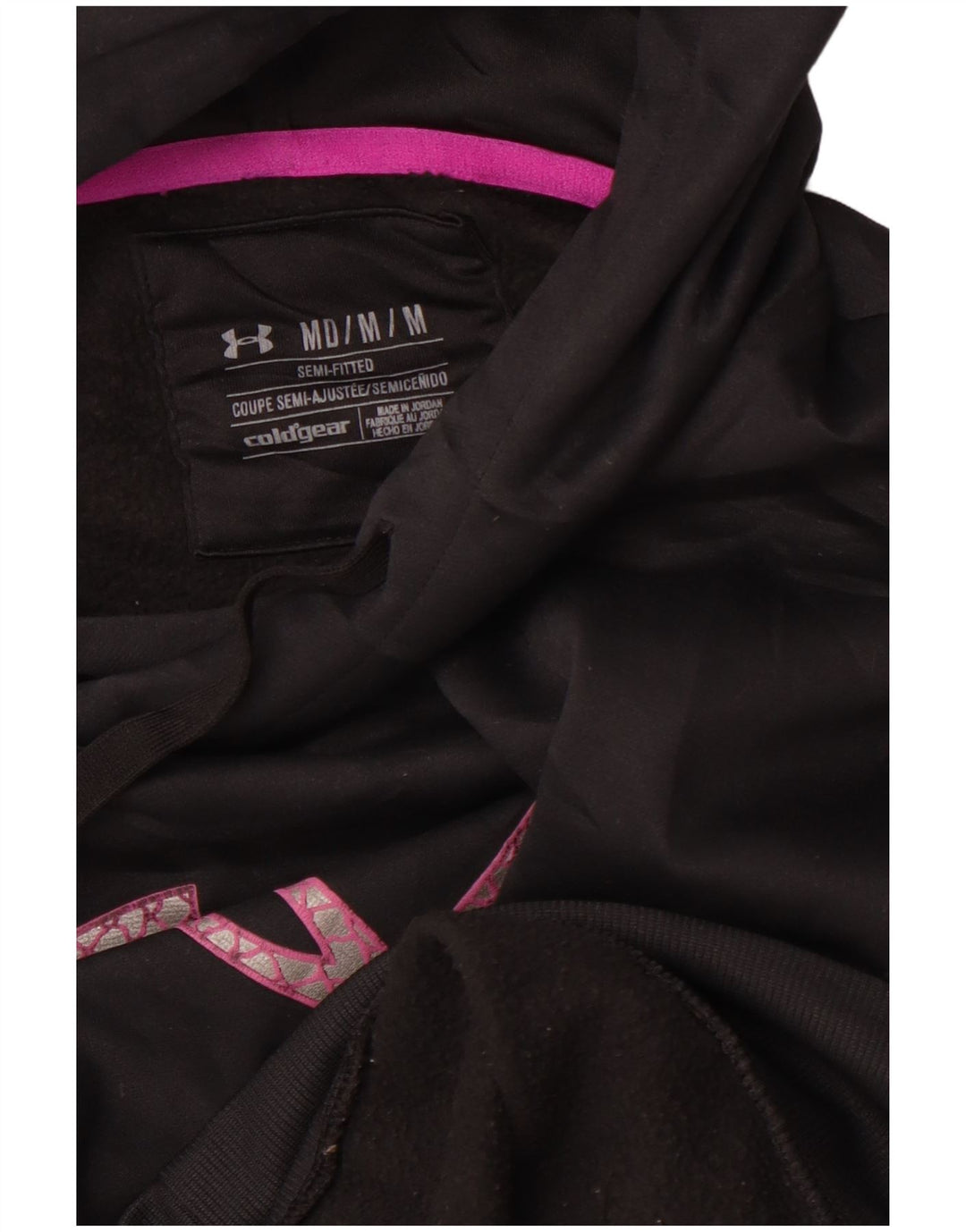 Maglione con cappuccio grafico da donna UNDER ARMOUR Cold Gear UK 14 medio nero