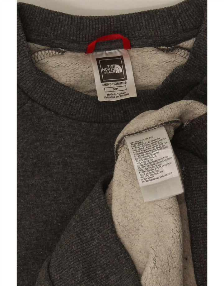 Felpa grafica da uomo The North Face Maglione piccolo cotone chiazzato grigio