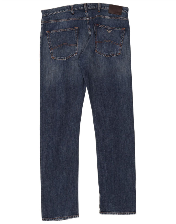 Jeans dritti da uomo Armani W38 L35 cotone blu navy