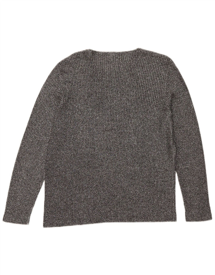 Maglia da donna Luisa Spagnoli a maniche lunghe UK 12 Grigio medio chiazzato