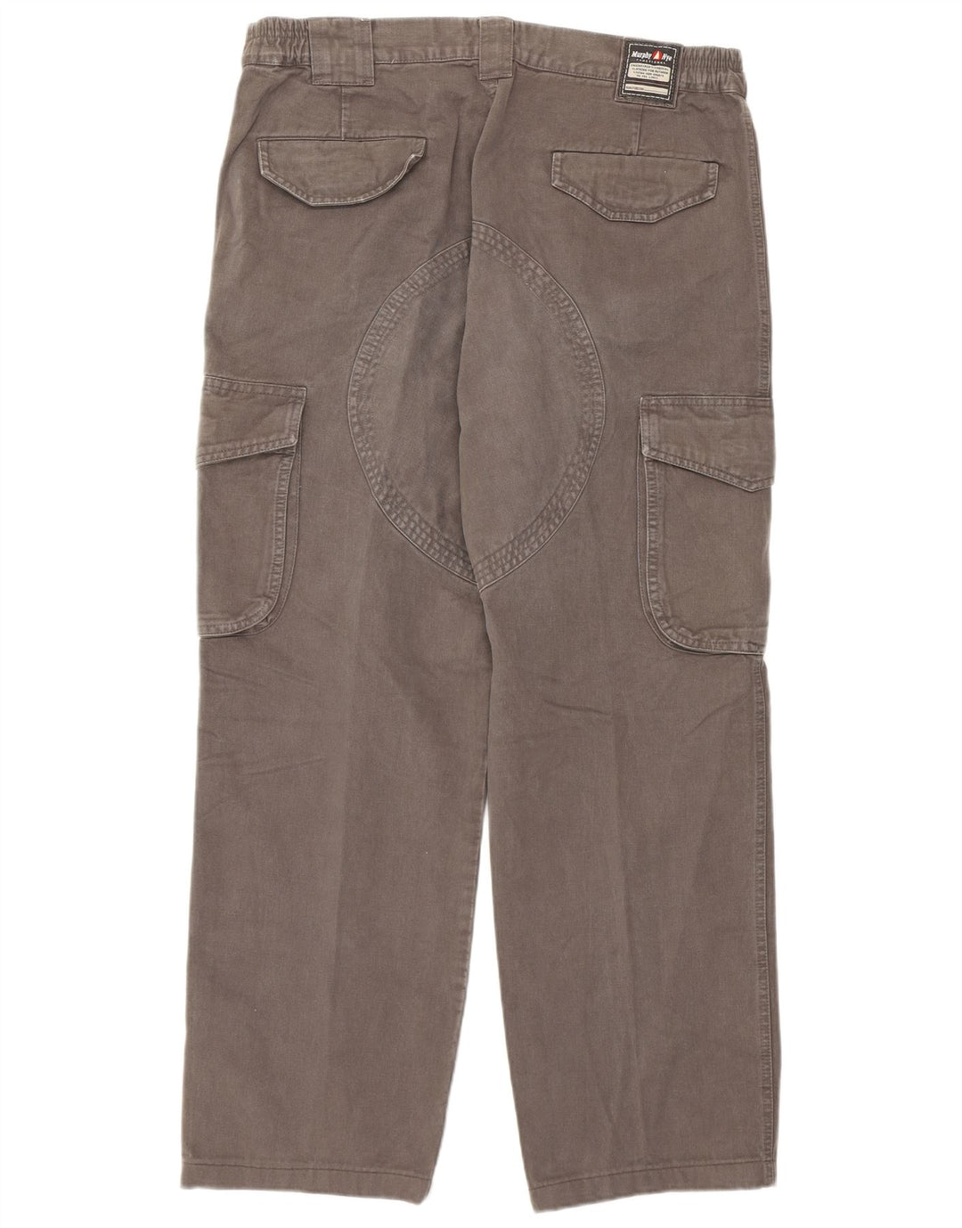 Pantaloni cargo dritti da uomo Murphy & Nye W33 L28 cotone grigio