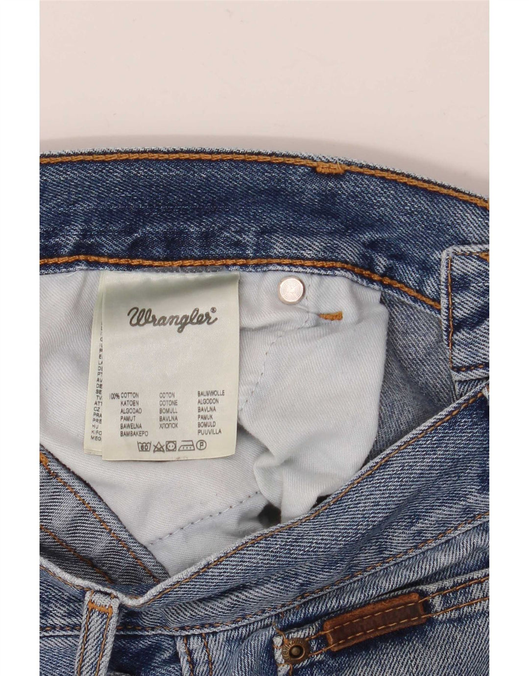 Jeans dritti da uomo Wrangler Texas W34 L30 cotone blu