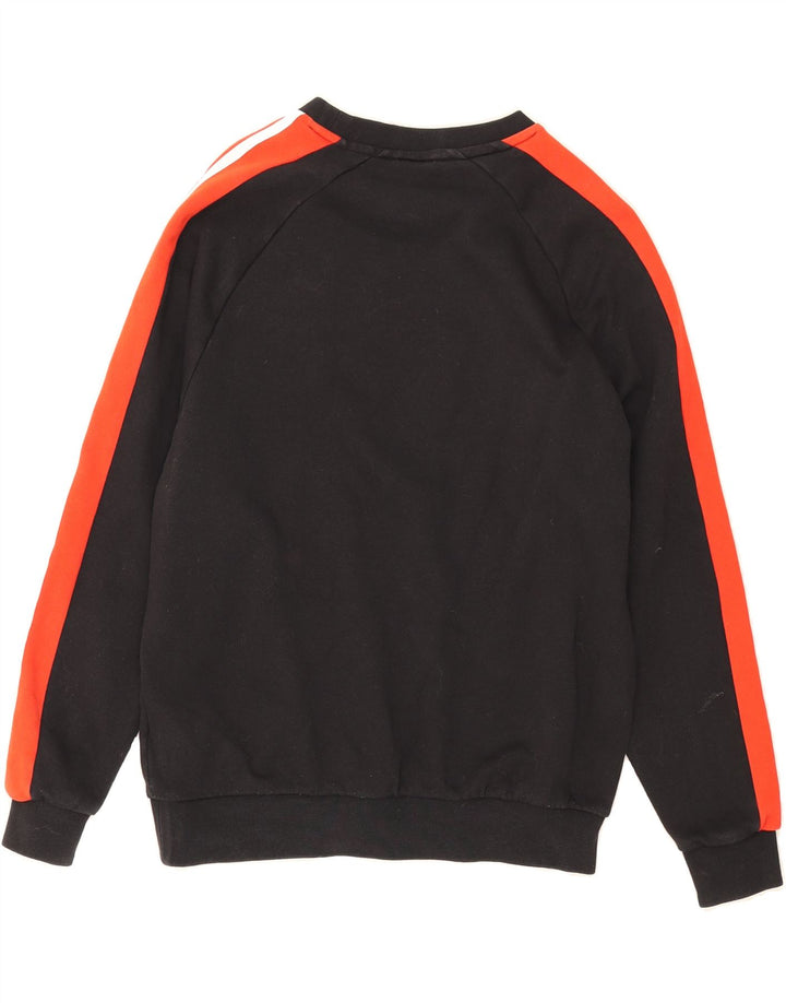 ADIDAS Womens Sweatshirt Jumper UK 12 Medium  Black Colourblock Polyester Vintage Adidas and Second-Hand Adidas from Messina Hembry 