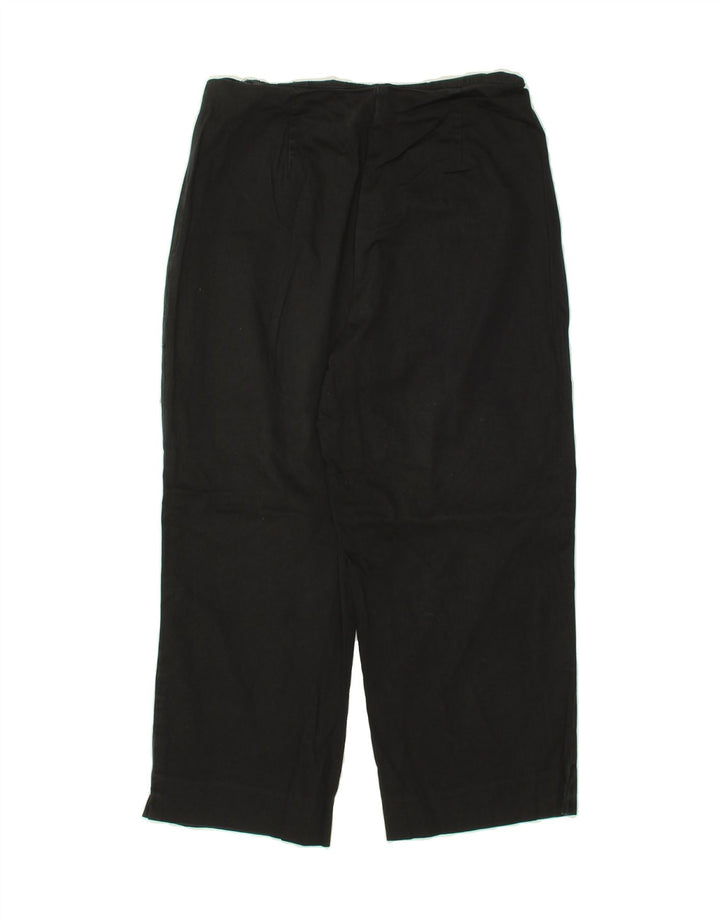 IZOD Womens Straight Capri Trousers US 8 Medium W28 L22 Black Cotton Vintage Izod and Second-Hand Izod from Messina Hembry 