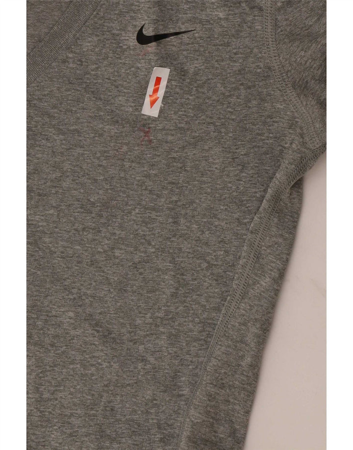 T-shirt da donna Nike Top UK 10 piccola in poliestere chiazzato grigio