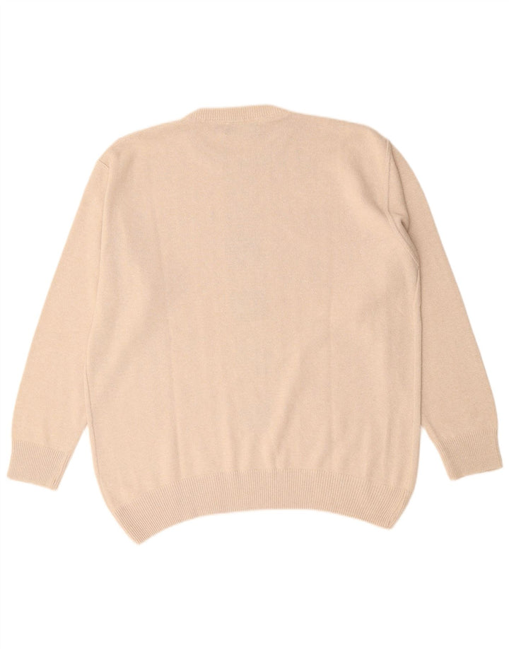 Maglione da uomo girocollo DARDANO XL in cotone geometrico beige