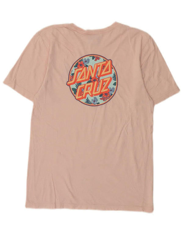 T-shirt grafica da uomo Santa Cruz Top in cotone floreale rosa medio