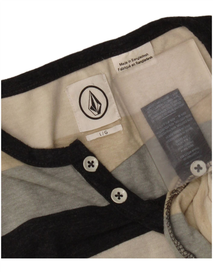 T-shirt da uomo Volcom Top grande in cotone a righe multicolori