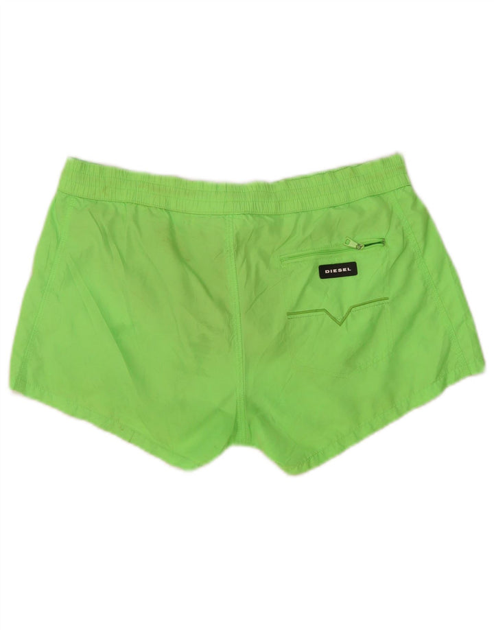 Diesel Pantaloncini da bagno grafici da uomo piccoli in poliestere verde
