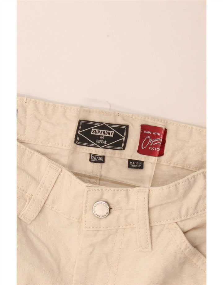 Pantaloni cargo dritti da donna Superdry W26 L30 Beige