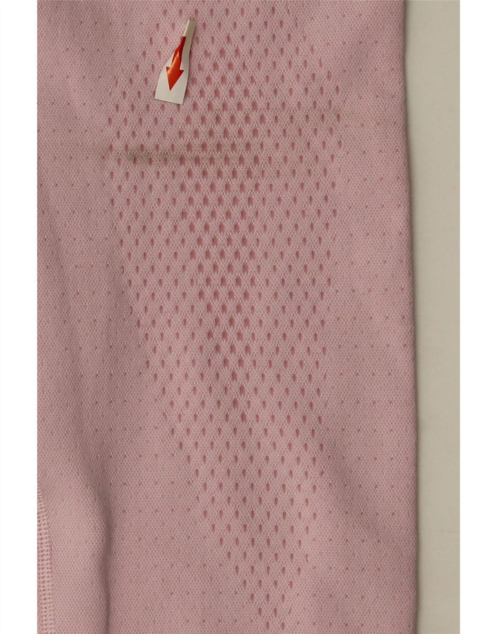 Leggings Capri da donna Adidas UK 12 poliestere rosa medio