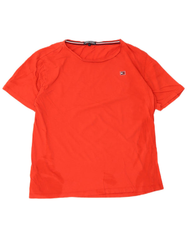T-shirt da donna Tommy Hilfiger Top UK 14 cotone rosso medio
