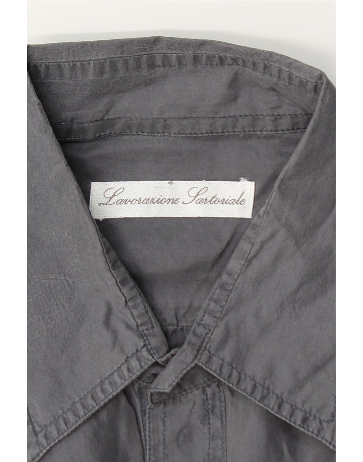 Camicia vintage a maniche corte da uomo 2XL Grigia