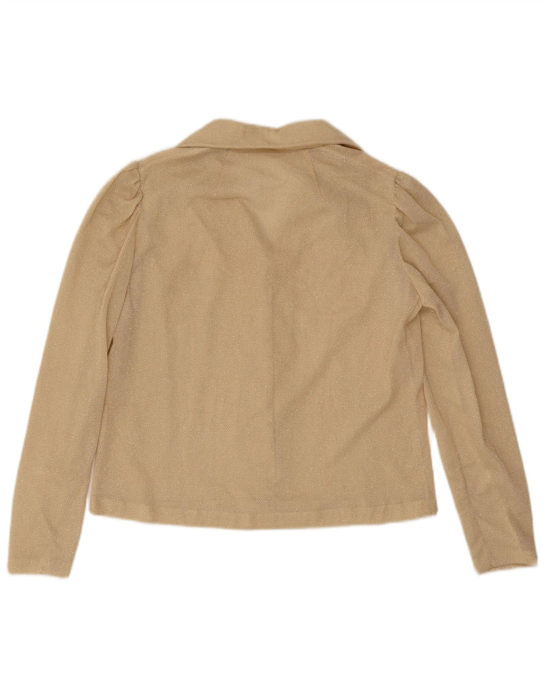 Camicetta camicia vintage da donna UK 14 beige medio