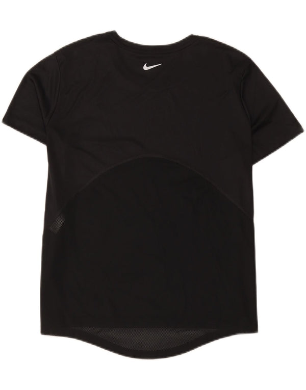 T-shirt Nike Dri Fit da donna Top UK 14 Medium Nero Poliestere