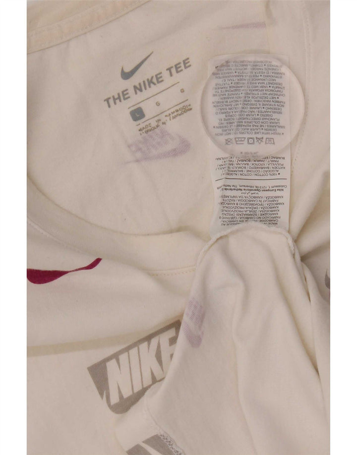 T-shirt grafica da uomo Nike Top grande in cotone bianco