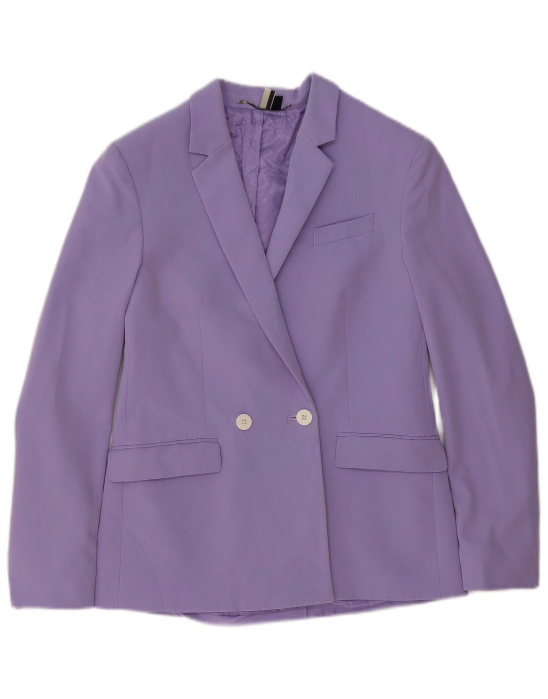 Giacca blazer doppiopetto da donna Topshop UK 8 piccola poliestere viola