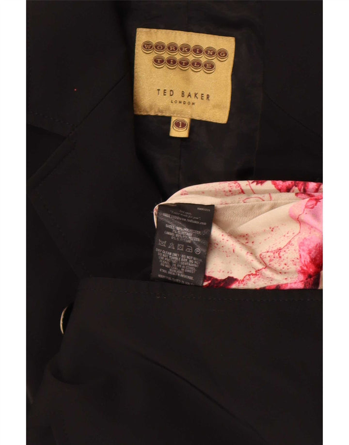 Giacca blazer da donna a 2 bottoni Ted Baker taglia 1 XS poliestere nero