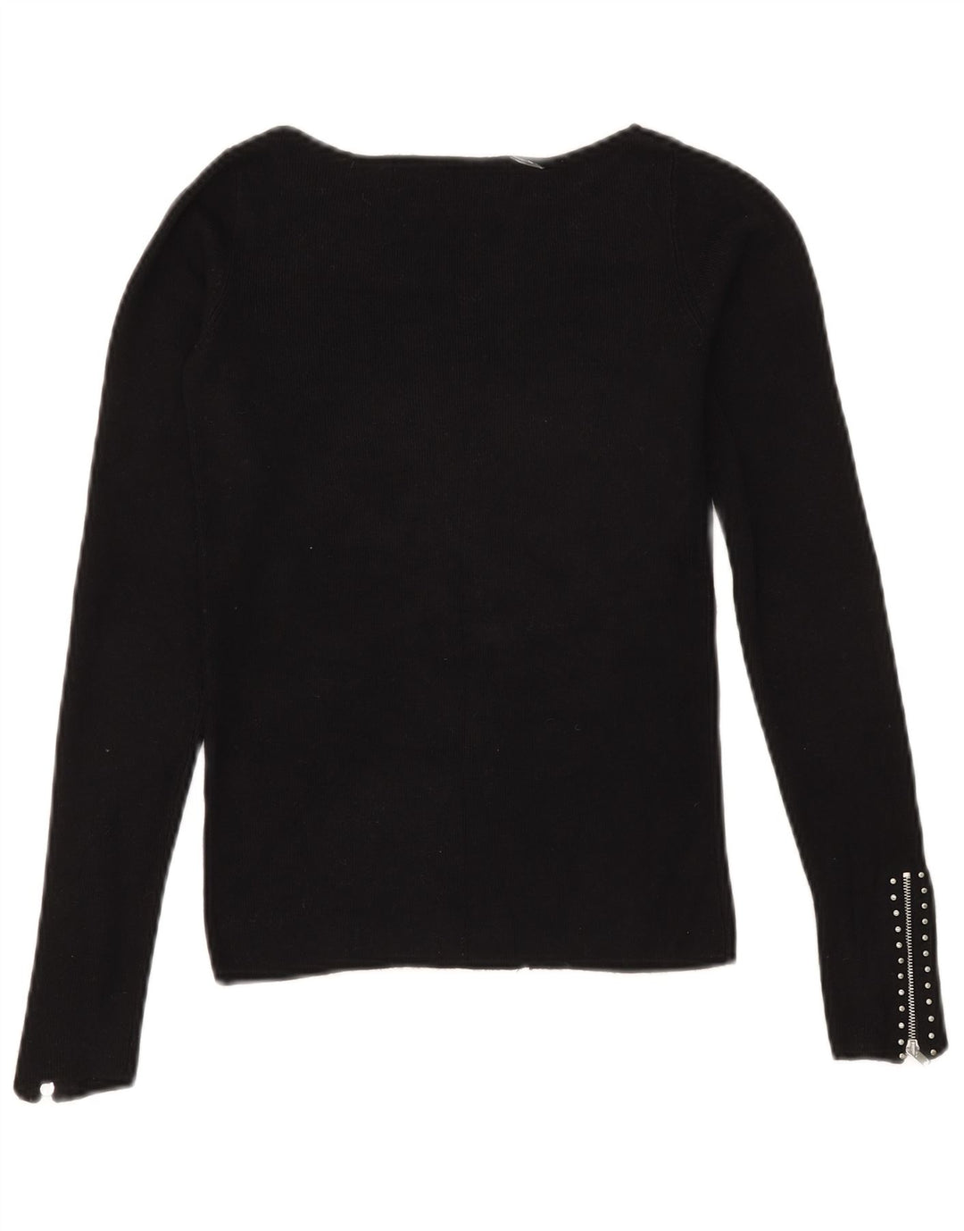 Top corto da donna Zara a maniche lunghe UK 10 piccolo in viscosa nera