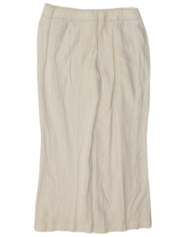 Pantaloni casual Marks & Spencer da donna Per Una UK 14 Large W34 L29 Bianco