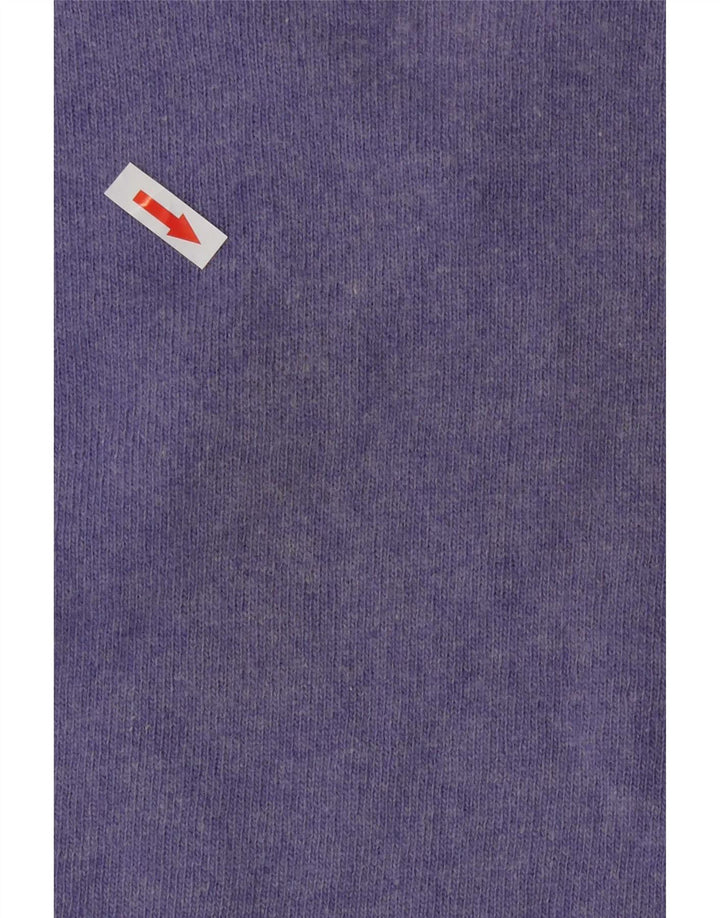 Maglione Kappa da uomo con scollo a V, grande lana d'agnello viola