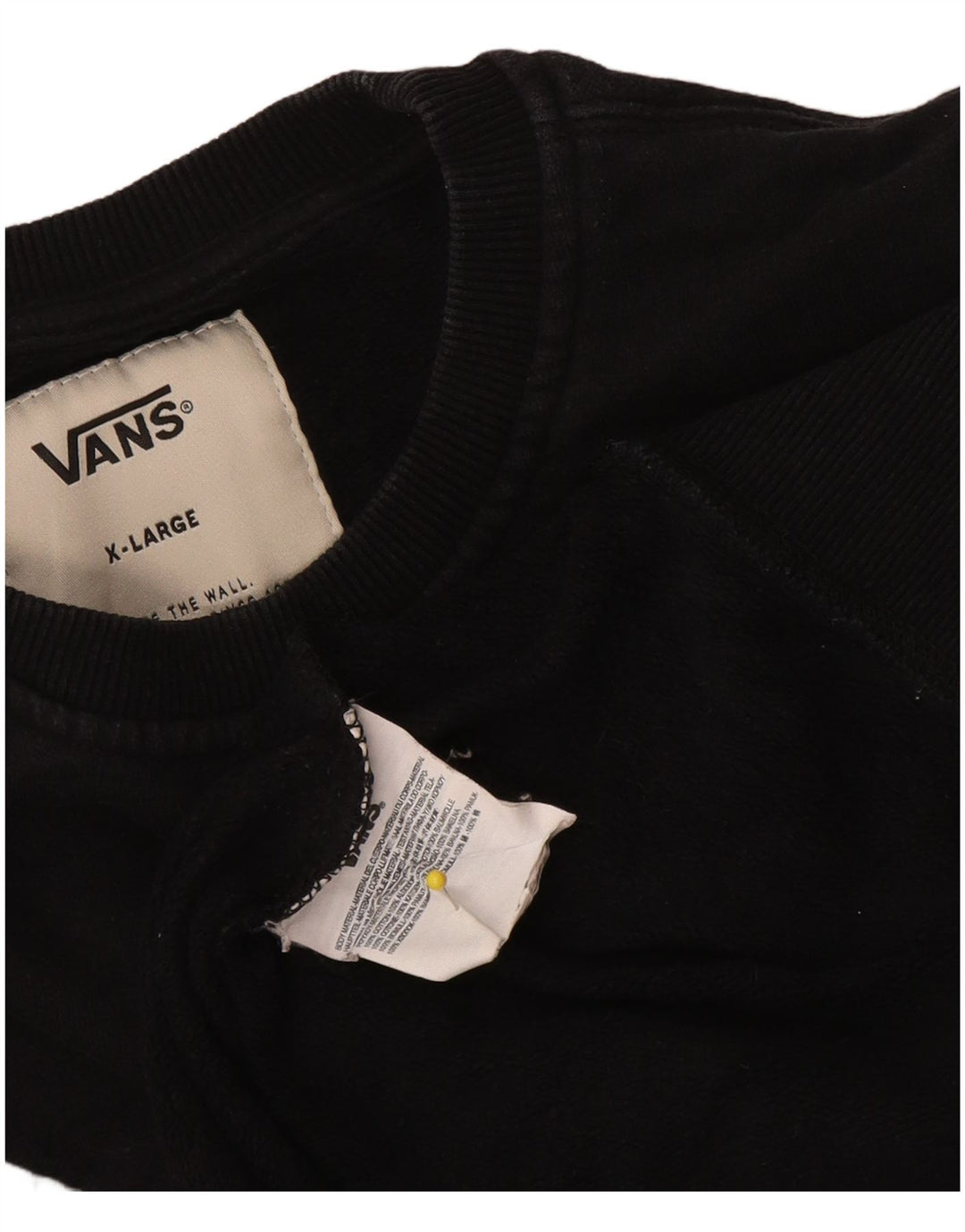 Felpa grafica da uomo Vans Felpa XL in cotone nero