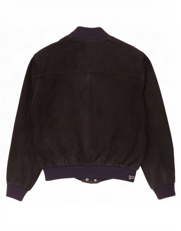 Orfatti Bomber da uomo in pelle scamosciata IT 48 medio in pelle blu navy