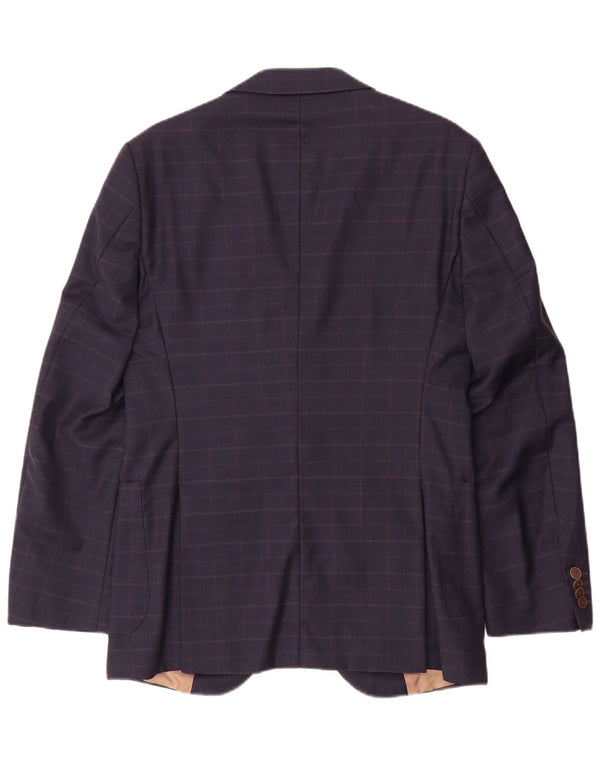 Giacca blazer sartoriale da uomo Tommy Hilfiger IT 46 Small Navy Blue Check