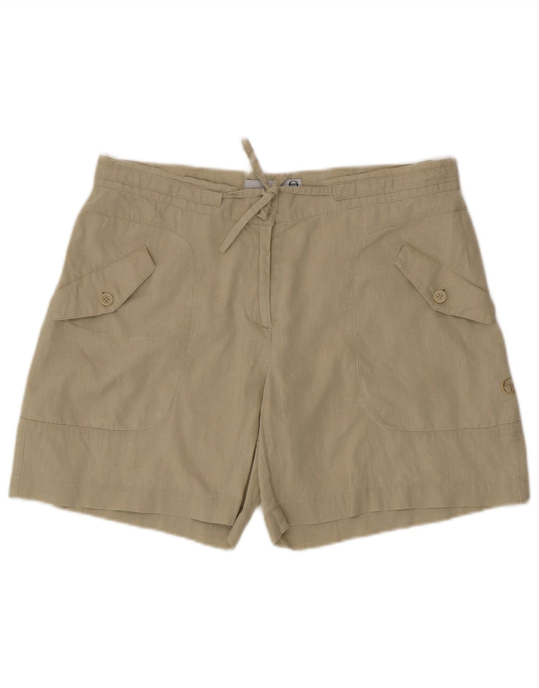 Pantaloncini cargo da donna Sergio Tacchini IT 46 Large W34 Lino verde