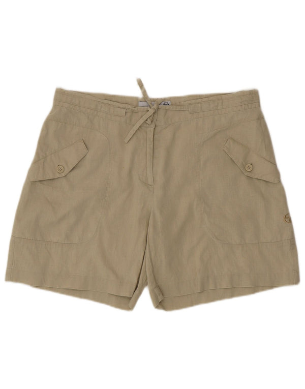Pantaloncini cargo da donna Sergio Tacchini IT 46 Large W34 Lino verde