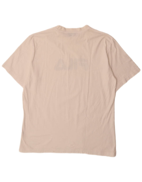 Fila Mens Regular Graphic T-Shirt Top IT 58 2XL White Cotton