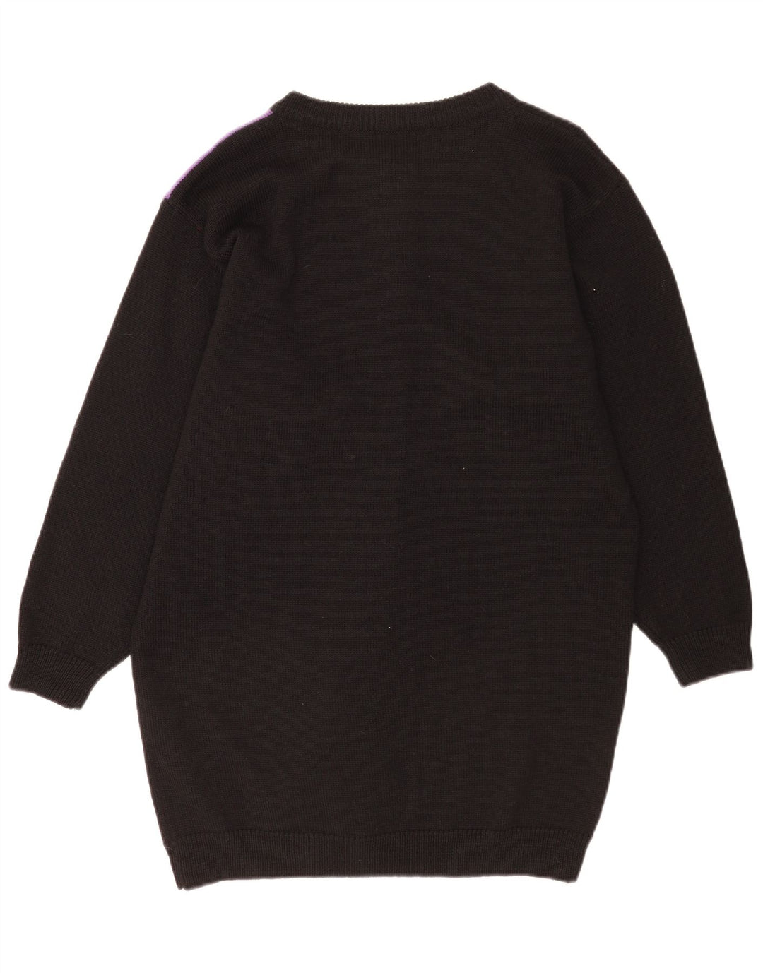 Maglione cardigan lungo da donna vintage EU 40 blocco colore nero medio