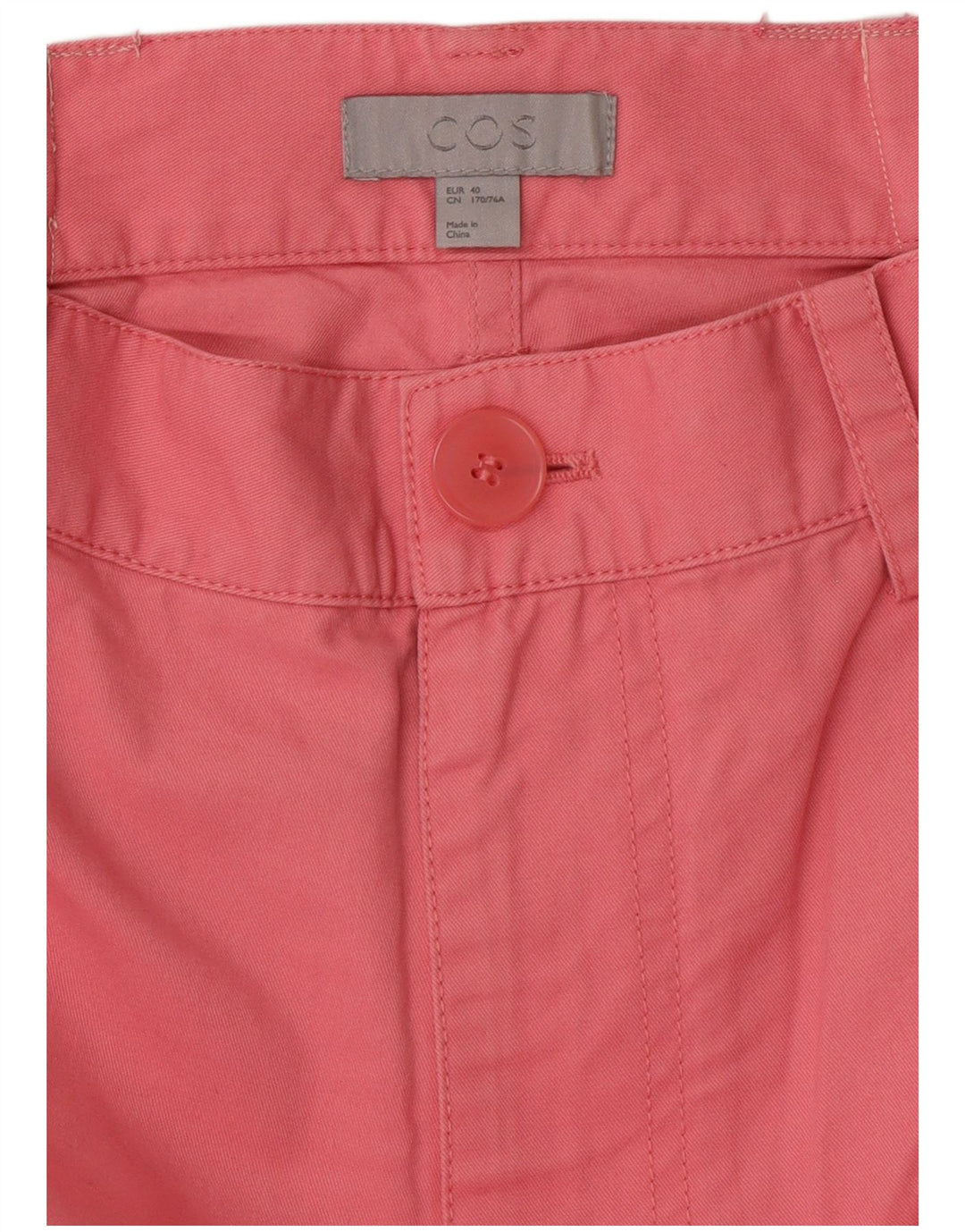 Pantaloni chino dritti a vita alta da donna COS EU 40 Medium W30 L27 Rosa