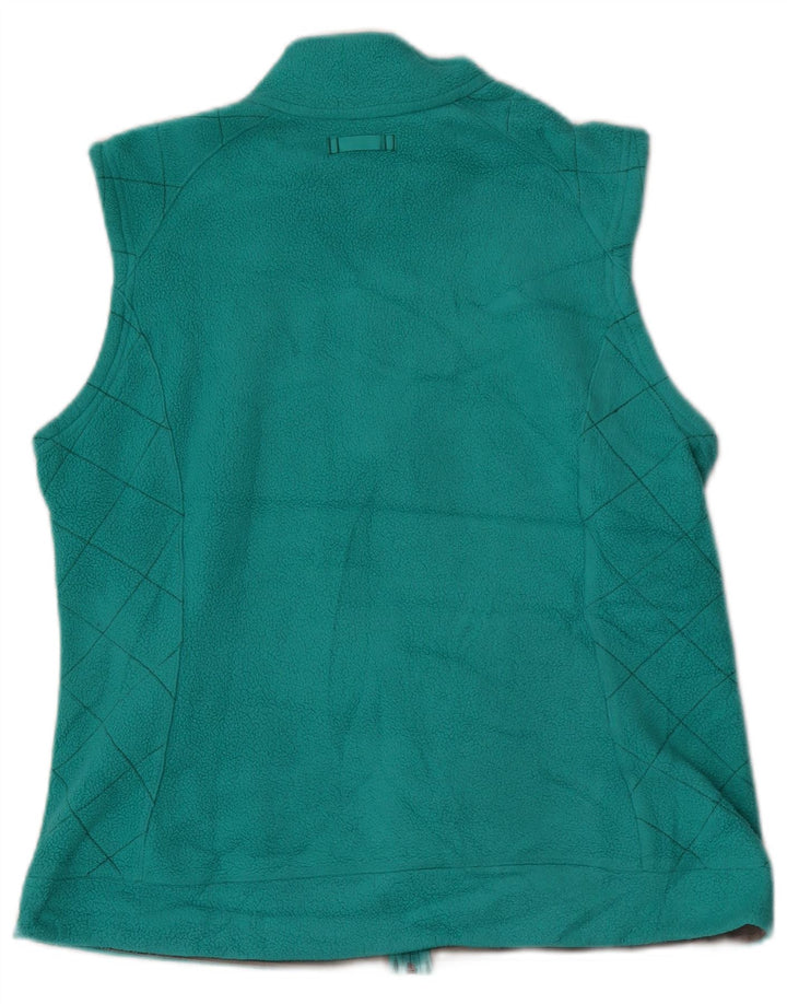 Gilet in pile da donna Eddie Bauer UK 16 grande poliestere turchese