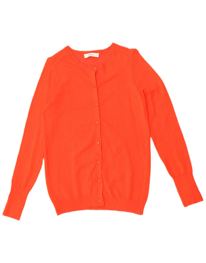 Maglione cardigan da donna Zara UK 14 arancione medio
