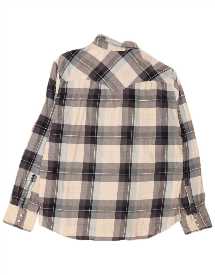 Camicia da uomo Levi's XL in cotone a quadri grigi