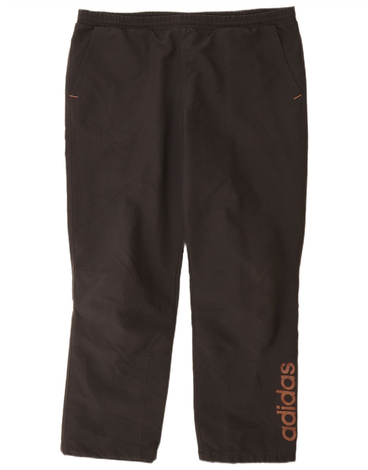 Pantaloni da tuta con grafica ADIDAS da uomo grandi in poliestere grigio