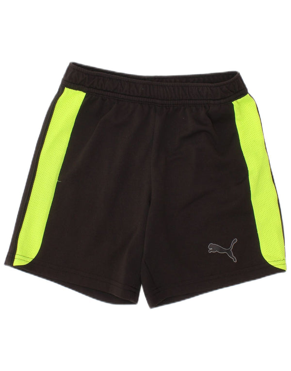 Pantaloncini sportivi PUMA da bambino 7-8 anni in poliestere color block nero