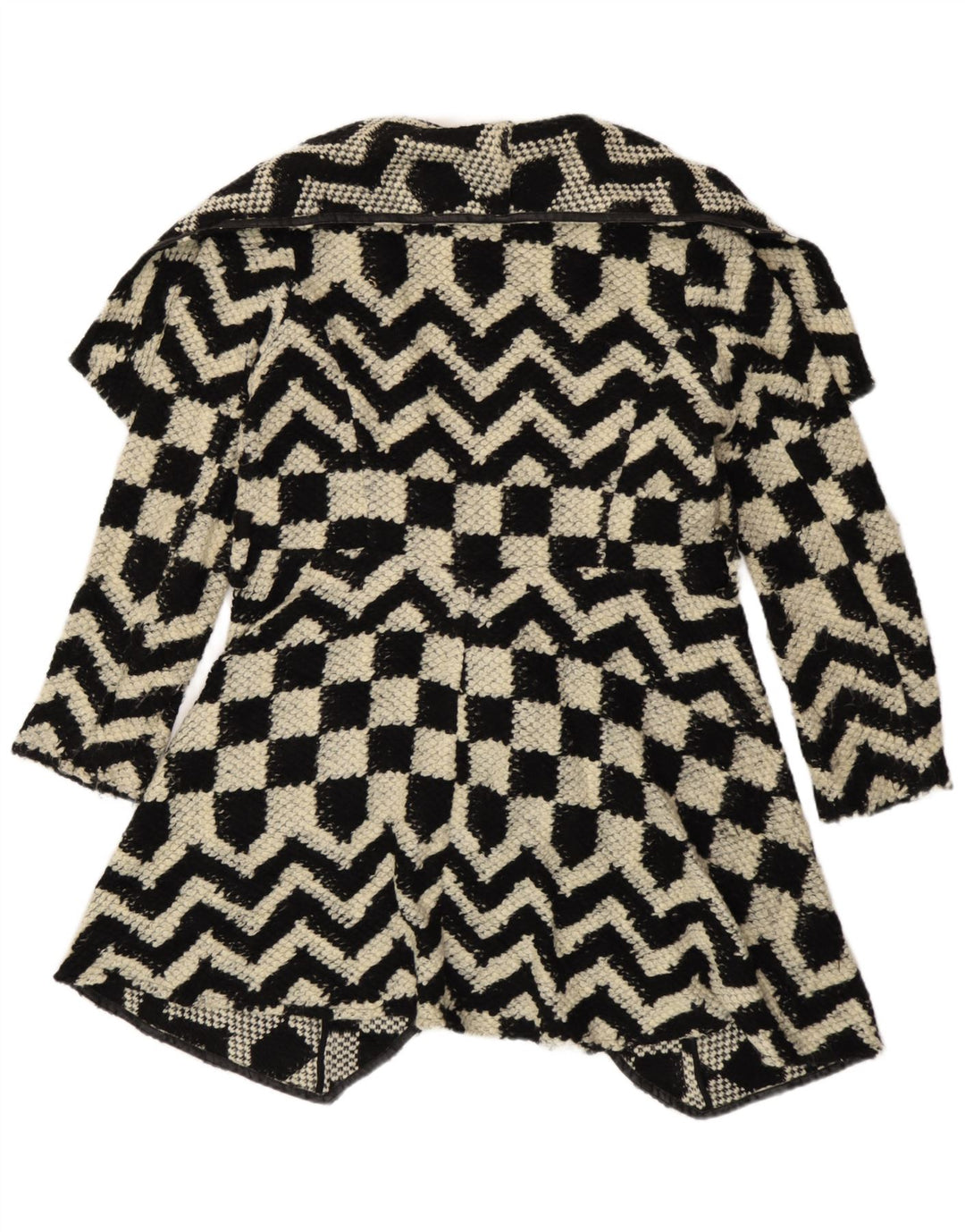 Soprabito da donna Oasis UK 16 Grande viscosa geometrica nera