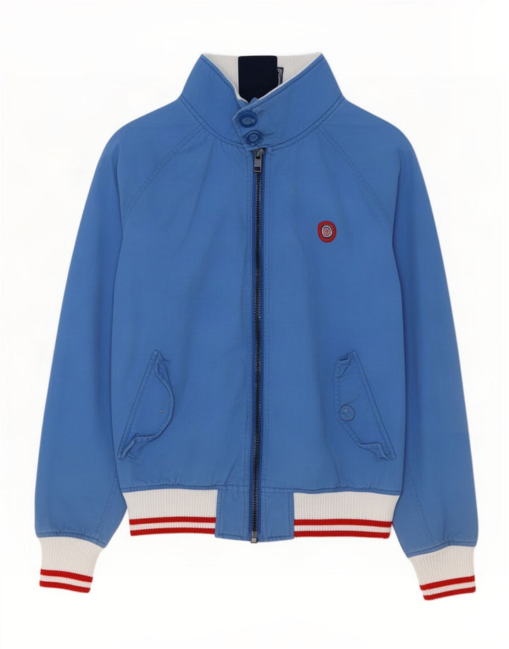 Giubbotto bomber da uomo Superdry UK 38 cotone color block blu medio